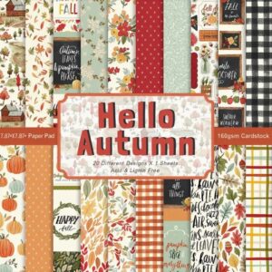 Őszi, élénk színű scrapbooklap – 20 lap / csomag